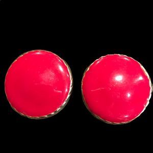 Blast from past vintage hot pink cheap earrings